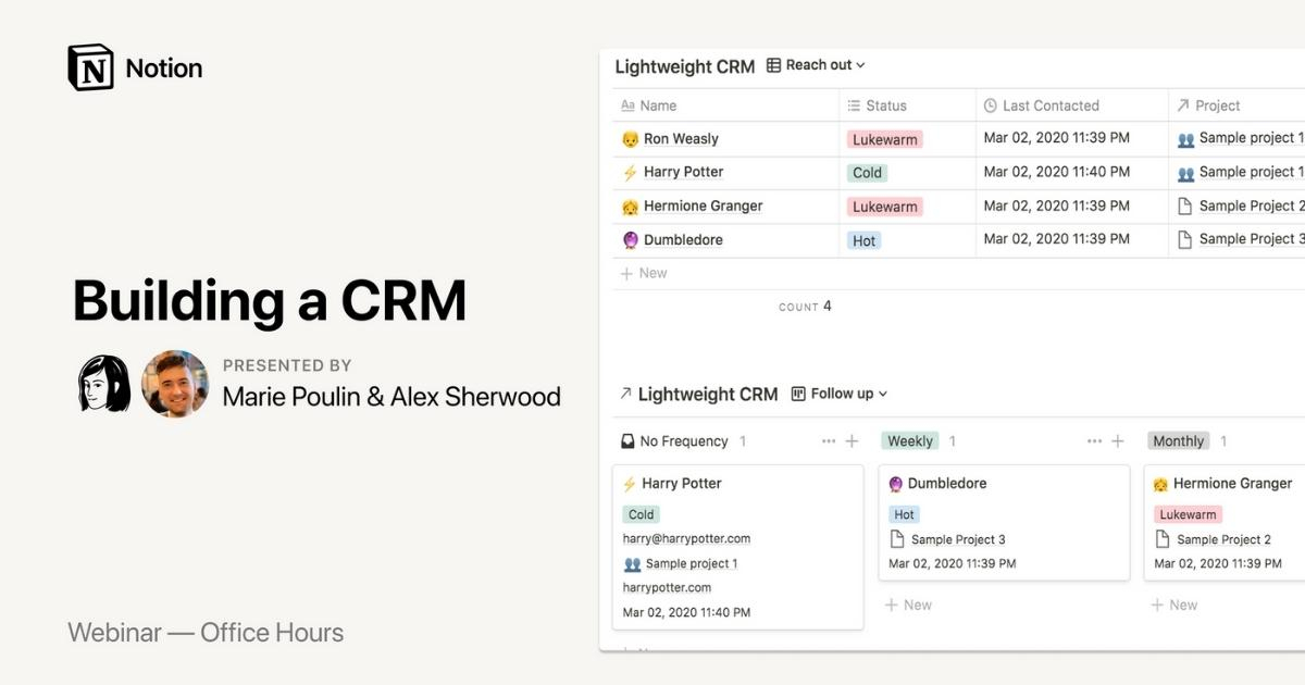 Notion Office Hours: Building a CRM