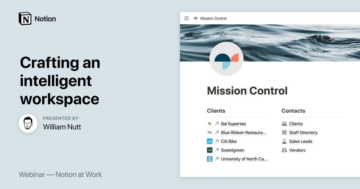 Notion at Work: Crafting an intelligent workspace