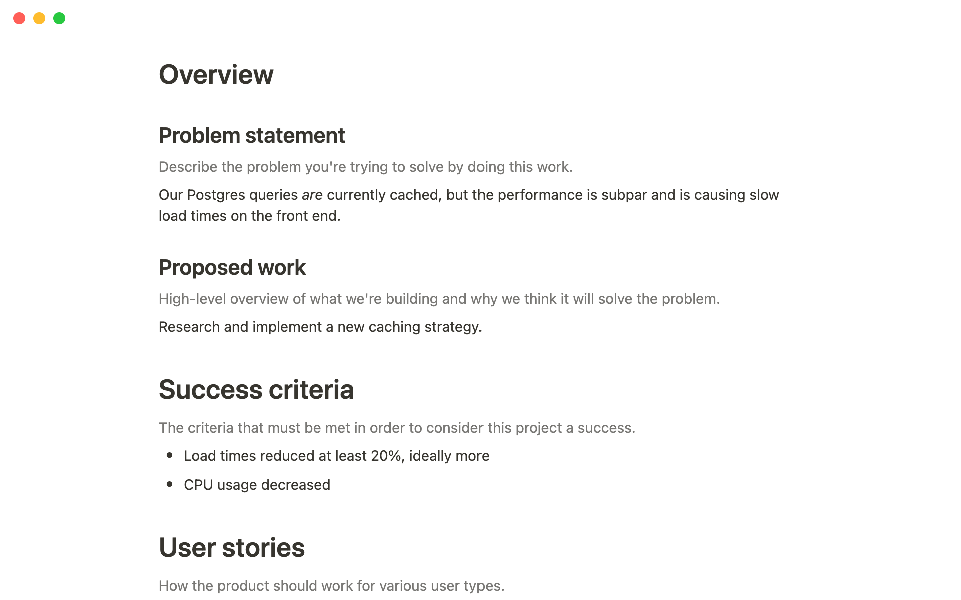 Track all of your project work with this template. Organize all your tasks in epics, sprints, and bug reports.